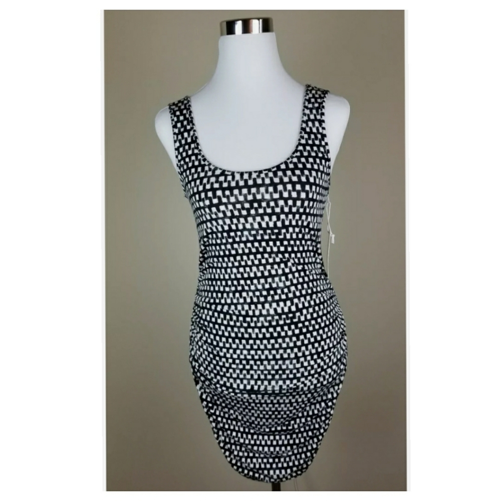TART MATERNITY Ruched V-Neck Sleeveless Tank Dress